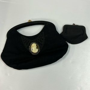 Vintage RARE Cameo Purse & Coin Purse